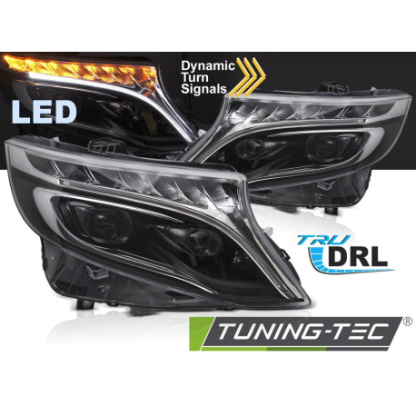 Osvetlenie HEADLIGHTS FULL LED BLACK fits MERCEDES V-CLASS / VITO W447 14-23 | race-shop.si