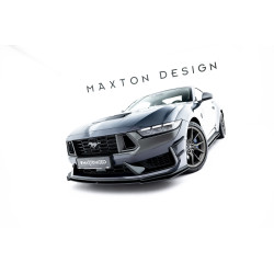 MAXTON DESIGN Street Pro sprednji splitter za Ford Mustang Dark Horse Mk7, črno-rdeča