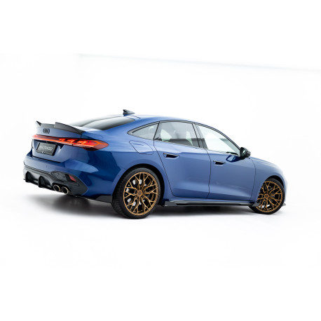Body kit a vizuálne doplnky MAXTON DESIGN Street Pro difuzorji stranskih pragov za Audi A5 S-Line / S5 Sedan / Avant B10, črna + sijajni flapsi | race-shop.si