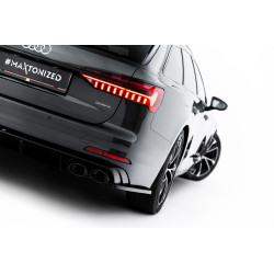 MAXTON DESIGN zadnji stranski difuzorji za Audi A6 Sedan / Avant C8 / C8 Facelift, sijajno črna