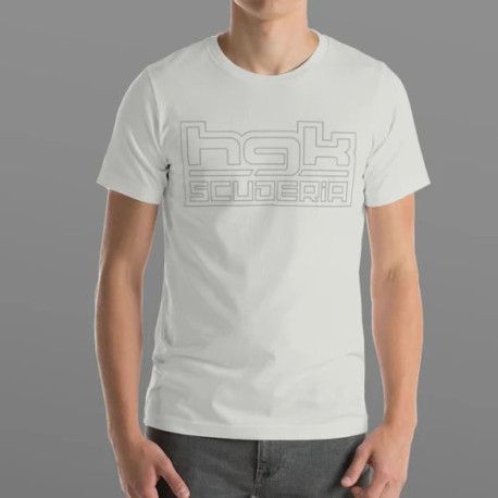 Majice HGK t-shirt SCUDERIA front print, light grey | race-shop.si