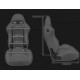 Športni sedeži brez homologacije FIA - nastavljivi Racing seat RACES Confetti | race-shop.si
