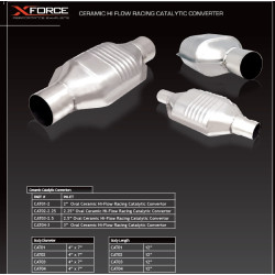 2.5" Catalytic converter, 100 Cell (1 piece) - oval