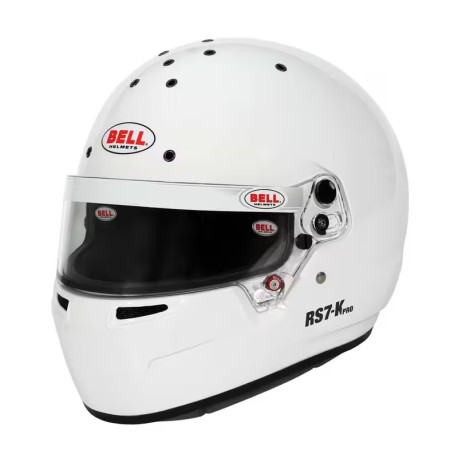 Celoplanetne čelade FIA zaprta kartinška čelada BELL RS7-K PRO, bela | race-shop.si