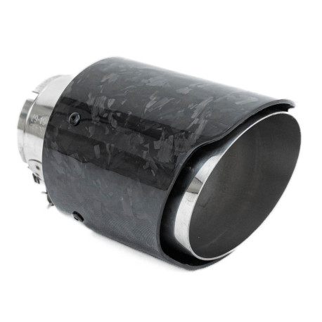 Z enim izpustom Exhaust tip RACES CARBON 101mm, input 76mm - Forged gloss | race-shop.si