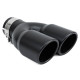 Z dvema izpustoma Exhaust tip RACES INOX 2x76mm, input 63mm - Matt | race-shop.si
