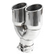 Z dvema izpustoma Exhaust tip RACES INOX 2x76mm, input 63mm - Gloss | race-shop.si