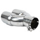 Z dvema izpustoma Exhaust tip RACES INOX 2x76mm, input 76mm - Gloss | race-shop.si