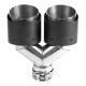 Z dvema izpustoma Exhaust tip RACES CARBON 2x89mm, input 63.5mm - Matt | race-shop.si