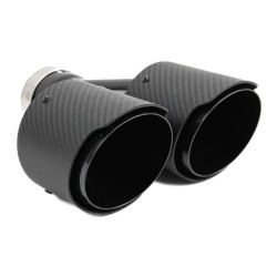 Exhaust tip RACES CARBON 2x101mm, input 63.5mm - Matt