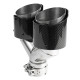 Z dvema izpustoma Konica dušilca ​​izpušnih plinov RACES CARBON 2x101mm, vhodni premer 63.5mm - Gloss | race-shop.si