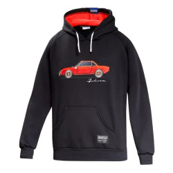 Sparco hoodie HF Lancia Fulvia, black