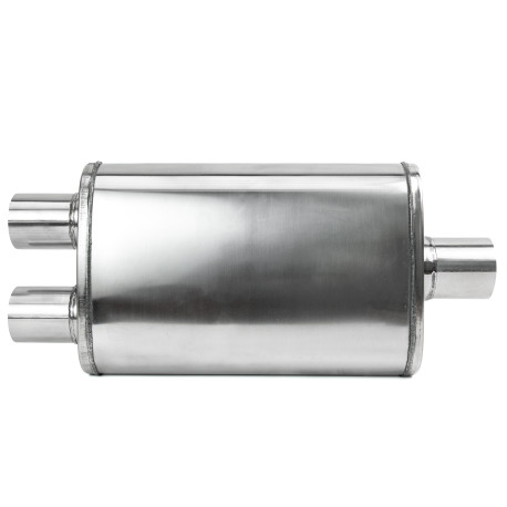 1x vhod / 2x izhod Sredinski izpušni lonec (dušilec zvoka) RACES 54, dovod 3" (76mm), izhod 3"(76mm) | race-shop.si