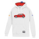 Sparco hoodie HF Lancia Integrale, white/red