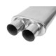 1x vhod / 2x izhod Izpušni lonec (dušilec zvoka) RACES 53,premer dovoda 2,75" (70mm) | race-shop.si