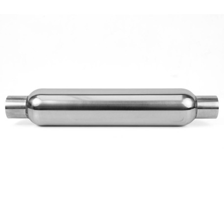 1x vhod / 1x izhod Sredinski izpušni lonec (dušilec zvoka) RACES 2, dovod/izhod premera 2,25" (57mm) | race-shop.si