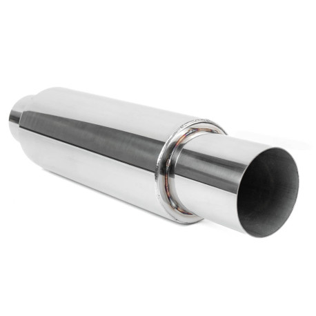 Enostenski - valjasti Muffler RACES 37, inlet 3" (76mm) SS304 | race-shop.si