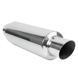 Muffler RACES 39, inlet 3" (76mm) SS304