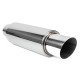 Enostenski - valjasti Muffler RACES 38, inlet 3" (76mm) SS304 | race-shop.si
