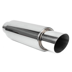 Muffler RACES 38, inlet 3" (76mm) SS304