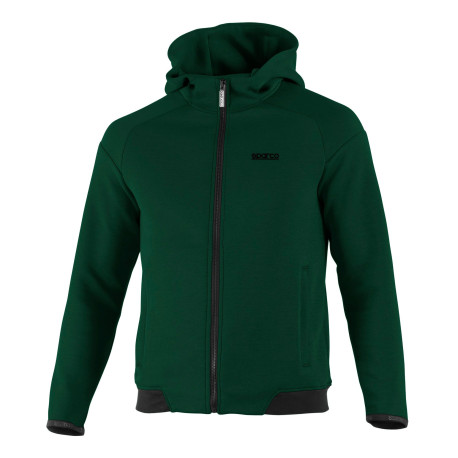 Majice s kapuco in jakne Sparco Hooded Full Zip Sweatshirt, green | race-shop.si