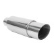 Enostenski - valjasti Izpušni lonec (dušilec zvoka) RACES Chrome 89mm, premer dovoda 2,5" (63mm) | race-shop.si