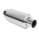 Enostenski - valjasti Muffler RACES 32, inlet/outlet 2,5" (63mm) SS304 | race-shop.si