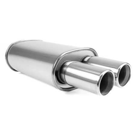 Dvojne konice RACES Rear stainless steel muffler V2 - 57mm | race-shop.si
