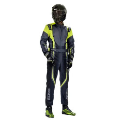 FIA tekmovalni kombinezon SPARCO PRIME-K ADVANCED, črna/siva/fluo/rumena