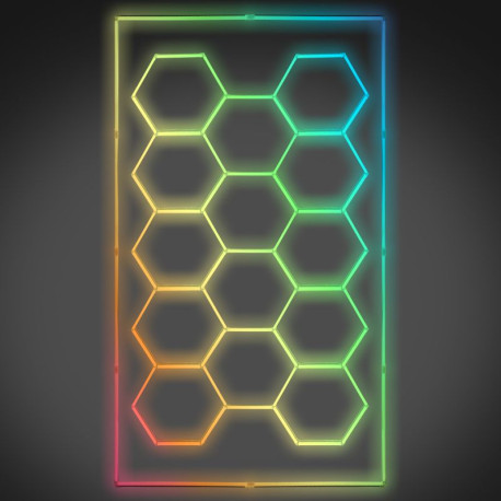 Luči 14-Panel LED RGB Hexagon Honeycomb Garage Lightning | race-shop.si
