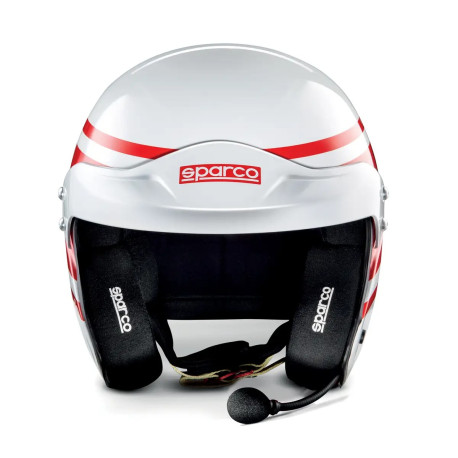Odprte čelade FIA odprta dirkalna čelada Sparco PRO RJ-3i HERITAGE (intercom), bela/rdeča | race-shop.si