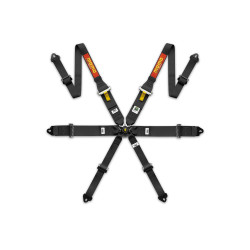 FIA 6-točkovni športni varnostni pasovi MOMO PRO DRIVER FHR 2"/3" (50/76mm), črna