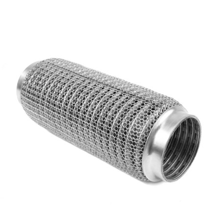 Exhaust flex pipe (SS304 reinforced) Exhaust flex pipe PRO 200x60mm, stainless | race-shop.si
