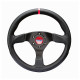 Volani 3-kraki volanski obroč Sparco R383 CHAMPION, 330mm, usnje, 39mm zamik, črna | race-shop.si