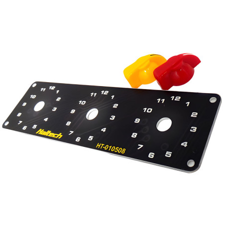 Haltech Haltech Triple Switch Panel Kit includes Yellow & Red knobs | race-shop.si