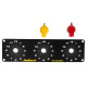 Haltech Haltech Triple Switch Panel Kit includes Yellow & Red knobs | race-shop.si