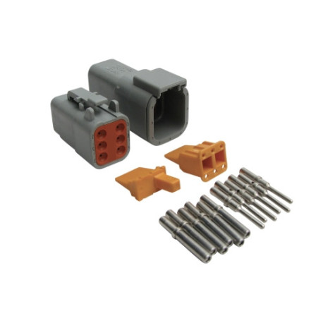 Haltech Haltech Plug and Pins Only Set Deutsch DTM-6 Conn (7.5 Amp) | race-shop.si