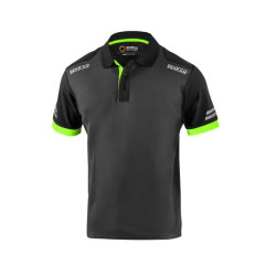 Polo majica SPARCO TECH TW, siva/fluo zelena