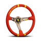 Volani 3 spokes steering wheel MOMO DRIFTING 350mm, red microfibre | race-shop.si