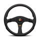 Volani 3 spokes steering wheel MOMO CORSE 2.0, leather black | race-shop.si