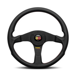 3-kraki volanski obroč MOMO CORSE 2.0, 350mm, usnje, 40mm zamik, črna