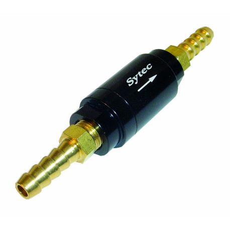 Kontrolni ventil Sytec Motorsport Oneway fuel valve with push on fittings (6mm) - Black | race-shop.si