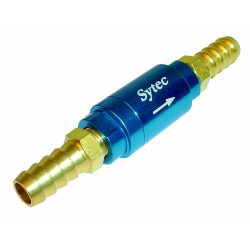 Sytec Motorsport Oneway fuel valve with push on fittings (10mm) - Blue