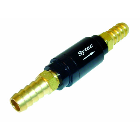 Kontrolni ventil Sytec Motorsport Oneway fuel valve with push on fittings (10mm) - Black | race-shop.si
