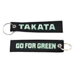 RACES Jet tag keychain - TAKATA GO FOR GREEN Black