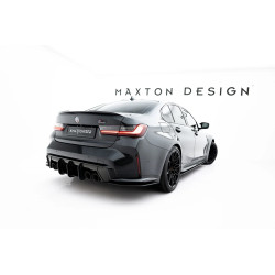 MAXTON DESIGN Street Pro zadnji difuzor za BMW M3 Sedan / Touring G80, črno-rdeča