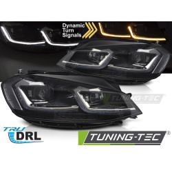 Headlights for VW GOLF VII 17-19 (SILVER LED SEQ DRL)