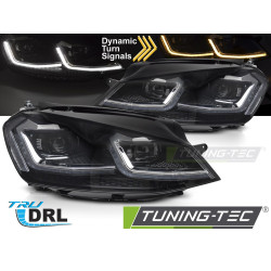 Headlights LED SEQ DRL for VW GOLF VII 13-17 (Silver)
