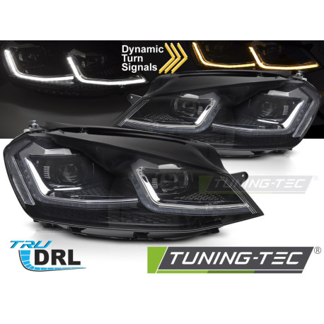 Osvetlenie Headlights LED SEQ DRL for VW GOLF VII 13-17 (Silver) | race-shop.si
