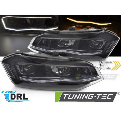 Headlights LED SEQ DRL for VW POLO 2G 17-21 (Silver)